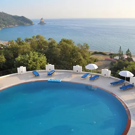 Maria With Pool And Panorama View - Agios Gordios דירה אגיוס גורדיוס